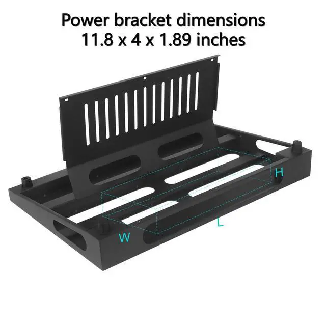 Alt view image 5 of 7 - Guitar Pedal Board 18" x 11.8" Guitar Pedalboard with Power Supply Bracket (GKS-18B)