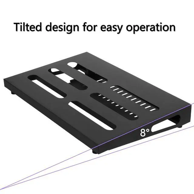 Alt view image 6 of 7 - Guitar Pedal Board 18" x 11.8" Guitar Pedalboard with Power Supply Bracket (GKS-18B)
