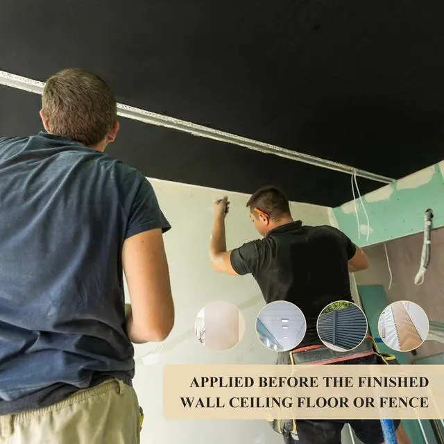 Alt view image 6 of 7 - 2 x 13 ft Mass Loaded Vinyl Soundproofing 1lb, Mlv Soundproofing for Sound Absorber, 2mm Thick, Anti Vibration Deadening Material