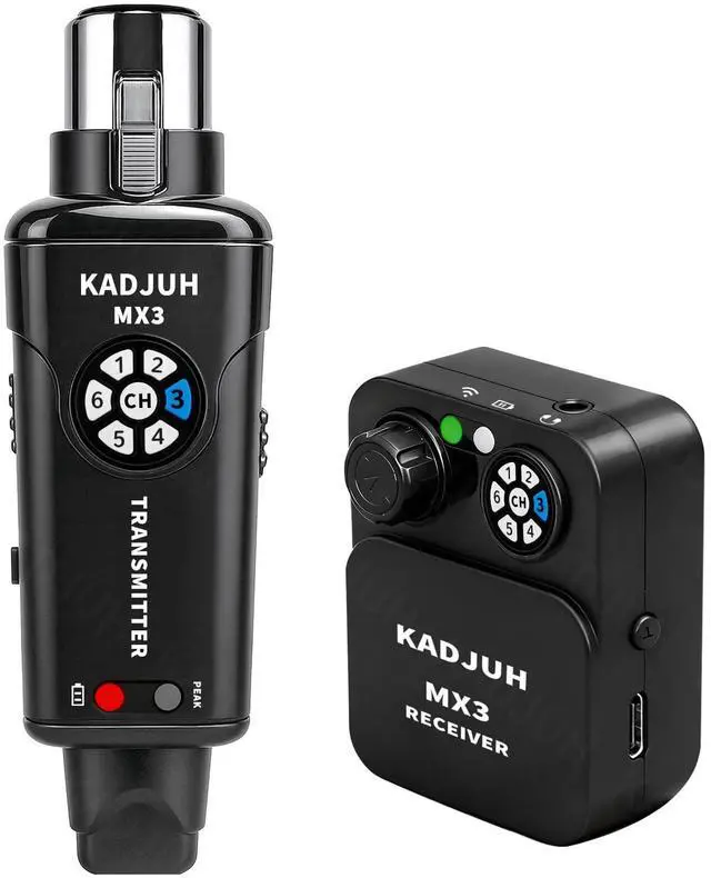 Main image of MX3 Wireless in Ear Monitor System 2.4ghz Stereo IEM System Transmitter and bodypack Receiver for Studio, Band Rehearsal, Live Performance, Channel Scan Mode