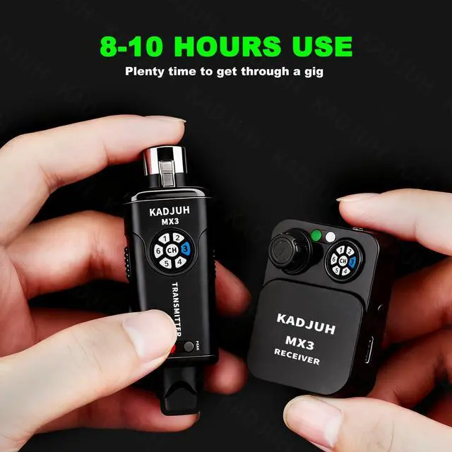 Alt view image 6 of 7 - MX3 Wireless in Ear Monitor System 2.4ghz Stereo IEM System Transmitter and bodypack Receiver for Studio, Band Rehearsal, Live Performance, Channel Scan Mode