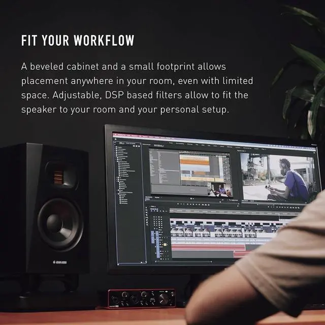 Alt view image 6 of 7 - T5V Studio Monitor | 2-Way, U-ART Tweeter, 5" Woofer, 70W, 45Hz-25kHz, 106dB SPL per pair, XLR/RCA, Low/High Shelf EQ