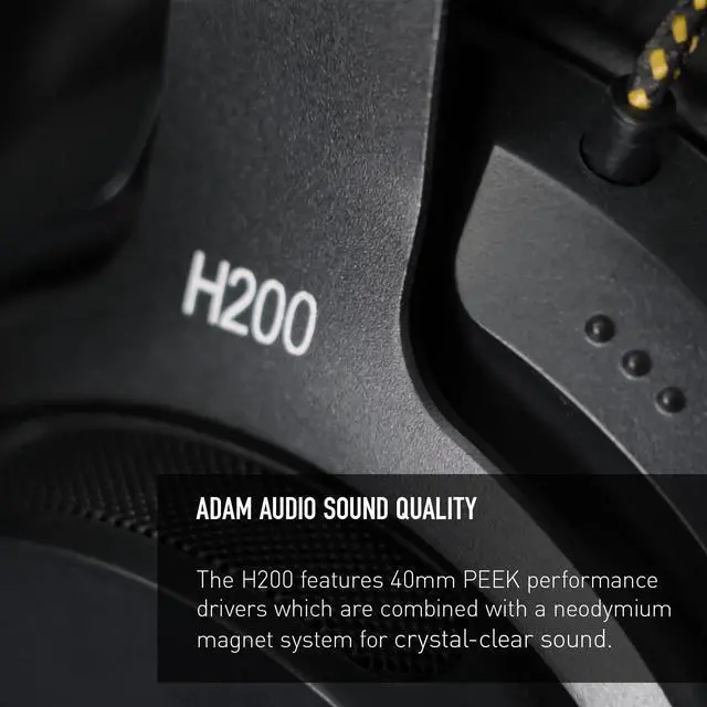 Alt view image 4 of 7 - H200 Closed-Back Studio Headphones | Closed-Back, 40mm PEEK Drivers, 32 Ohm, Sonnox Calibration, Detachable Cable, Replaceable Pads