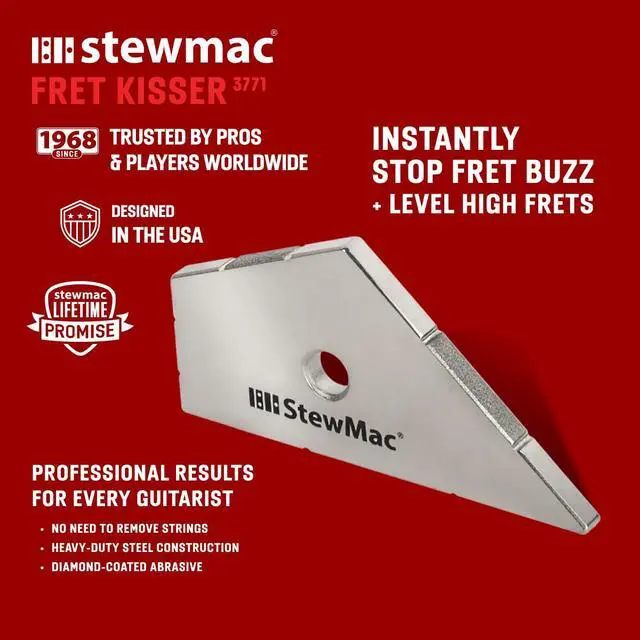 Alt view image 2 of 7 - Fret Kisser Fret Leveling Tool, Quickly Spot Level a Single Guitar Fret to Fix Buzz (3771)