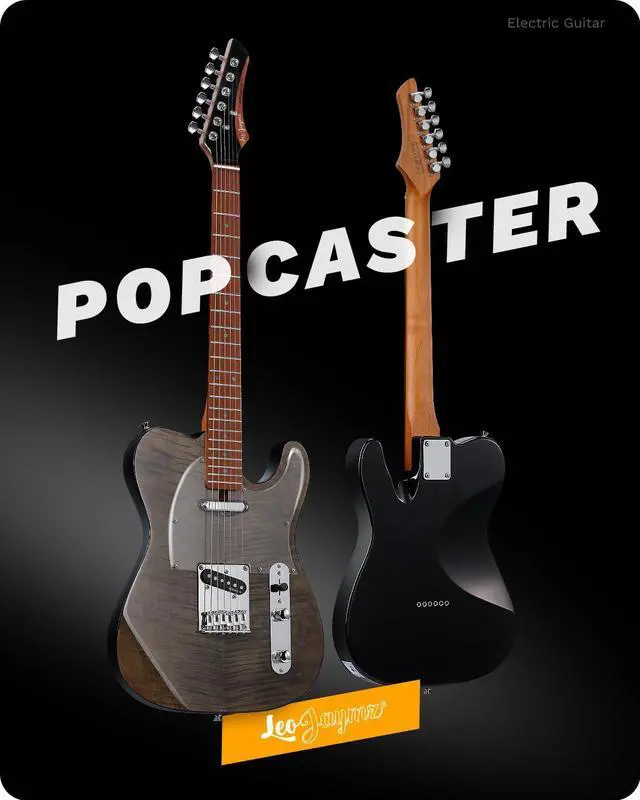 Alt view image 5 of 7 - TL Electric Guitar - Flame Maple Top, Mahogany Body, Maple Neck - Alnico V Pickups - Solid Choice for Beginners & Intermediate Players (Black Flame)