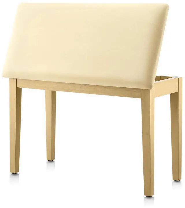 Main image of Duet Piano Bench with Storage, Solid Wooden Keyboard Bench Piano Bookcase Stool Chair Seat with High-Density Sponges Padded Cushion, Beige