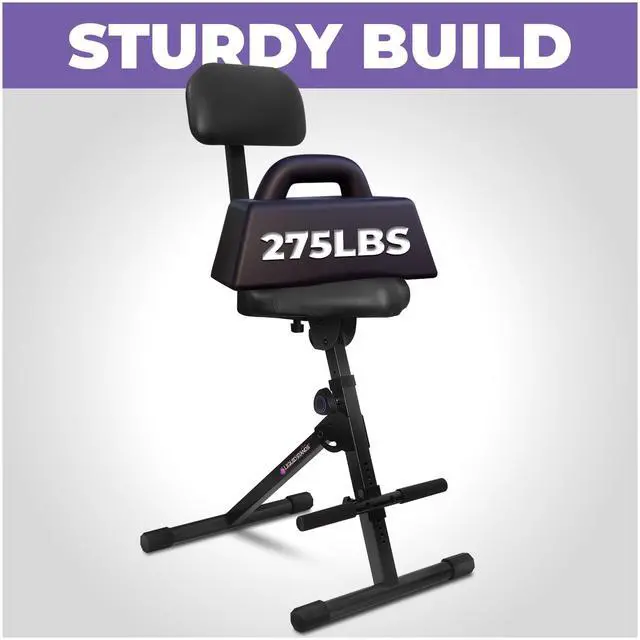 Alt view image 4 of 6 - Guitar Stool Adjustable Stool - Standard Musician Drum Throne with Backrest - Guitar Seat Drum Seat, Musician Chair, Chair for Adults, Kids, Drummer and Guitarist