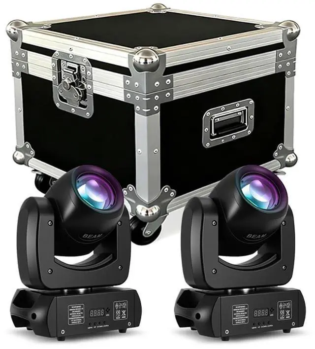 Main image of 120W Moving Head Beam Light, DMX512 Stage Lighting | 18-Facet Prism, 8 Gobos & 8 Colors, Sound Activated, LED Beam Effect for Weddings, Clubs, Bars, Parties and Stage Shows