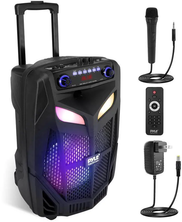 Main image of 800W Portable Bluetooth Speaker System Loud 12" Subwoofer, And Wireless Mic, Pa Speaker Is Wireless And Includes Wheels & 4 Hr Battery Life for Karaoke, Parties & Outdoors