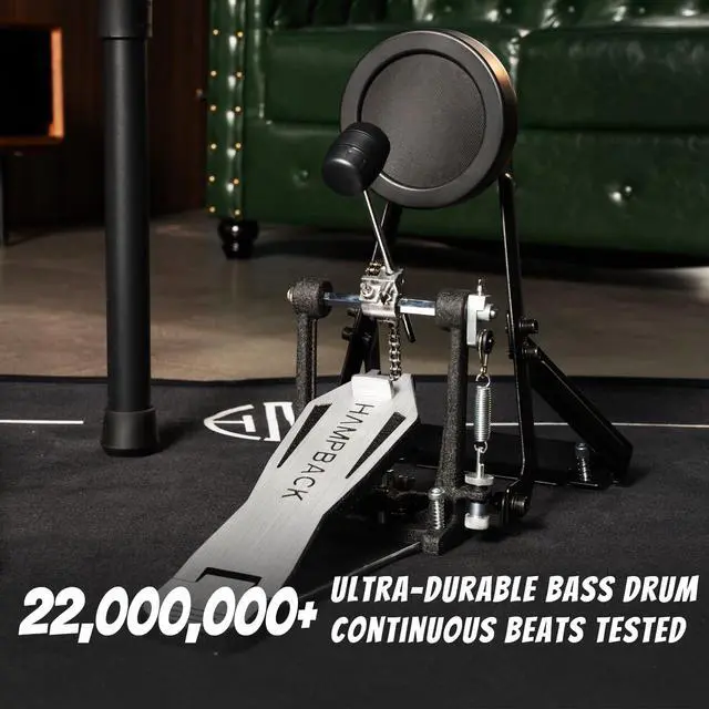 Alt view image 6 of 6 - MK-0 Plus Electric Drum Set with 4 Quite Mesh Electronic Drum Pads, 4 Full Rubber Crash, 5" Kick Drum, 12 Drum Kits and 74 Sounds, Bluetooth, Throne, Sticks, Headphones, Suit for Beginner