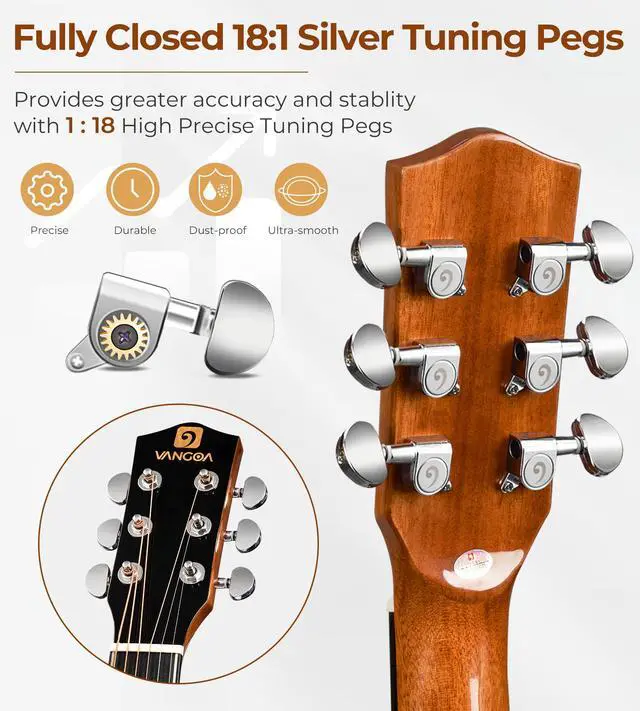 Alt view image 3 of 7 - Electric Acoustic Guitar 3/4 Size - 36 Inch Acoustic Electric Guitar Cutaway Acustica Guitarra Bundle for Beginners and Students, Spruce Top, Guitarra Electro Acustica by