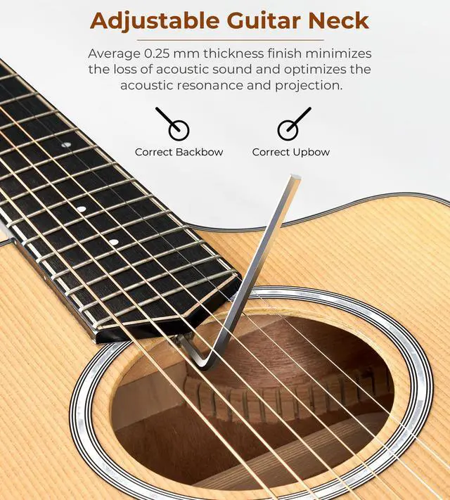 Alt view image 4 of 7 - Electric Acoustic Guitar 3/4 Size - 36 Inch Acoustic Electric Guitar Cutaway Acustica Guitarra Bundle for Beginners and Students, Spruce Top, Guitarra Electro Acustica by