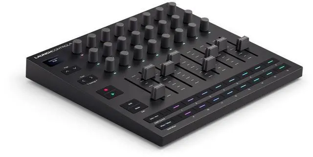Alt view image 3 of 7 - Launch Control XL 3 USB MIDI Control Surface | USB, 24 Endless Encoders, 8 Faders, 16 Assignable Buttons, Transport Control, OLED Display, 5-Pin MIDI I/O, 15 Custom Modes