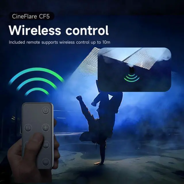 Alt view image 7 of 7 - CF5 40W Portable Fog Machine with RGB for Photography and Video | 25 Fog Density Levels, 360° RGB Light, Magnetic 3-Speed Fan, 10m Remote, 30-Minute Runtime, 13ml Tank and Master Mode