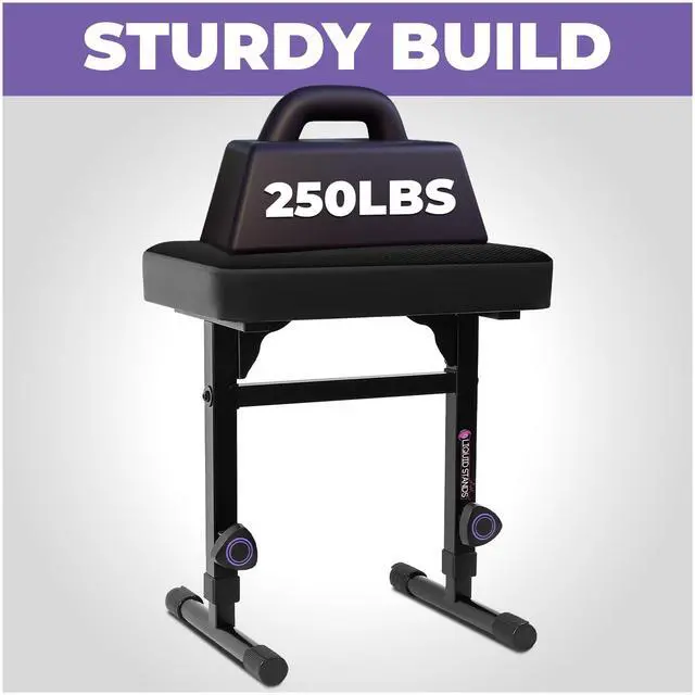 Alt view image 3 of 6 - Piano Bench Adjustable Stool Music Keyboard Bench Seat for Piano Keyboard Stand with Black Padded Cushion for Musicians Piano Stool Chair (Mesh Fabric)