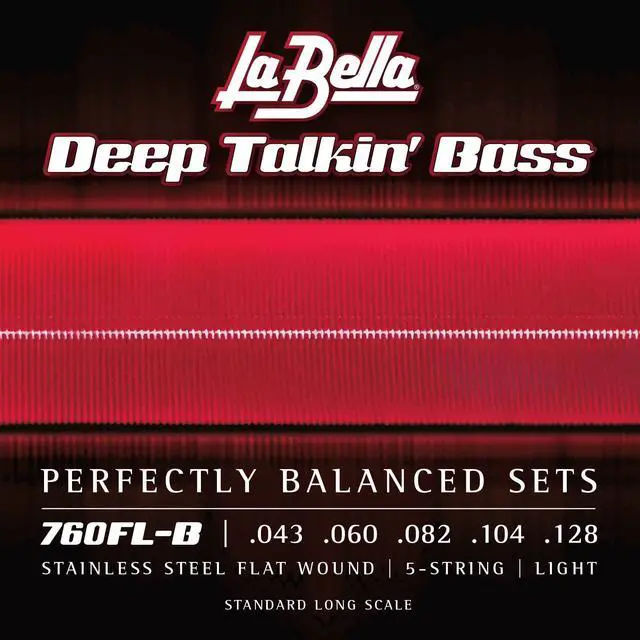 Main image of 760FL-B Deep Talkin Bass Flatwound Bass Strings - Light 5-String
