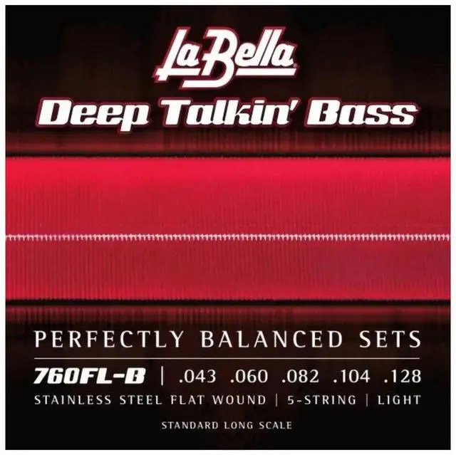 Alt view image 2 of 2 - 760FL-B Deep Talkin Bass Flatwound Bass Strings - Light 5-String