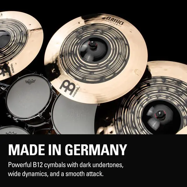 Alt view image 2 of 7 - Meinl Cymbals Classics Custom Dual 19" Crash MADE IN GERMANY | Cymbal for Drum Set, B12 Bronze