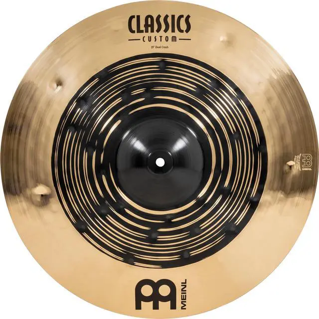 Main image of Meinl Cymbals Classics Custom Dual 19" Crash MADE IN GERMANY | Cymbal for Drum Set, B12 Bronze