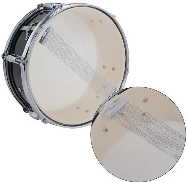 Alt view image 3 of 7 - 12inch Snare Drum with Drumsticks Shoulder Strap Drum Key, Percussion Instrument for Students Beginners, Portable Marching Snare Drum Set (Black)