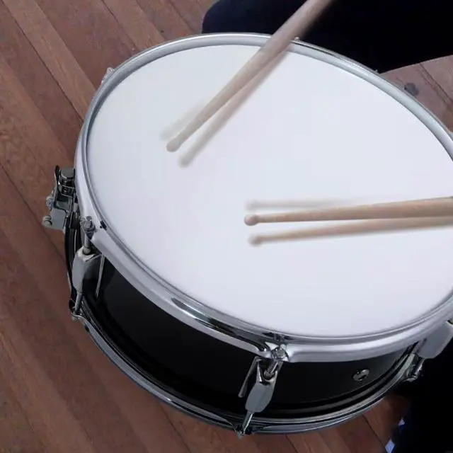 Alt view image 6 of 7 - 12inch Snare Drum with Drumsticks Shoulder Strap Drum Key, Percussion Instrument for Students Beginners, Portable Marching Snare Drum Set (Black)