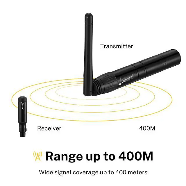 Alt view image 2 of 7 - Wireless DMX512 DJ 2.4G DMX Wireless Controller 3 Receivers with Built-in Battery & Light Dome & 1 Transmitter Stage Lighting Control for LED Stage Disco Party Bar Lighting 4pcs Black