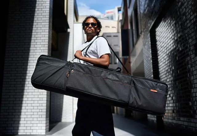 Alt view image 5 of 6 - CB-B88S | Keyboard Carrying Bag | For Slim 88-Note Keyboards | Fits RD-88EX, RD-08, FP-30X, FP-10 and GO:PIANO88 | Durable & Comfortable Design | Detachable Shoulder Strap | 2 Accessory Pockets