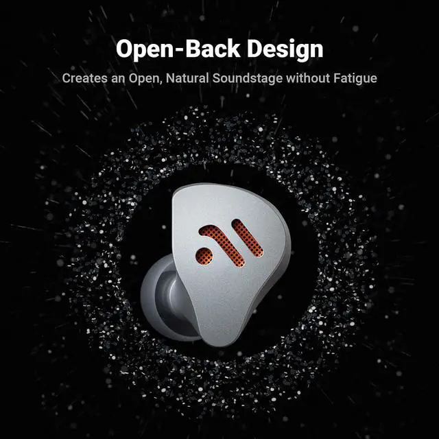 Alt view image 5 of 7 - IM4 Open-Back IEM Earphones, in Ear Monitor Wired Earbuds, 10mm Single Dynamic Driver, IEMs for Audiophiles, Gaming and Studio, 3.5mm 2-Pin 0.78mm Detachable Cables, N52 Dual Magnets