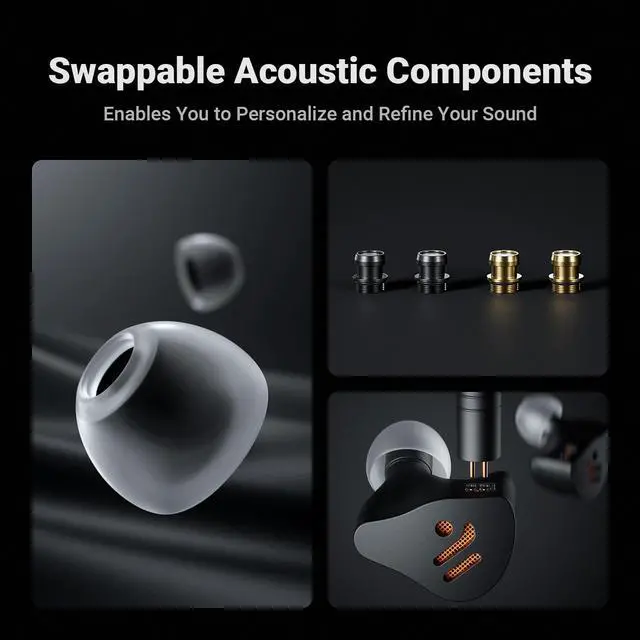 Alt view image 7 of 7 - IM4 Open-Back IEM Earphones, in Ear Monitor Wired Earbuds, 10mm Single Dynamic Driver, IEMs for Audiophiles, Gaming and Studio, 3.5mm 2-Pin 0.78mm Detachable Cables, N52 Dual Magnets