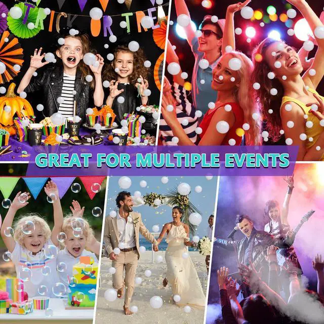 Alt view image 6 of 7 - Fog Bubble Machine, 3-in-1 Smoke Bubble Machine w/Remote Control | 450W Power, Metal Housing, Colorful Bubbles | Fog Bubbles | Continuous Fog for Stage Wedding Photography Holiday Party