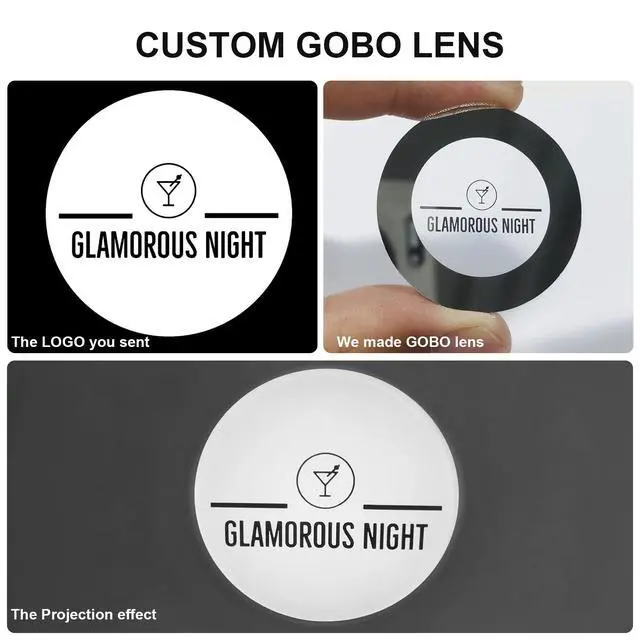 Alt view image 7 of 7 - 110W GOBO Projector IP67 Waterproof Ultra Bright LED Logo Light | Free custom GOBO lens, remote control, IP67 aluminum housing, for storefronts weddings bars stage events, indoor/outdoor use