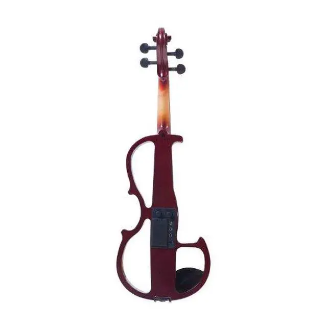 Alt view image 3 of 7 - 4/4 Full Size Electric Violin, Solid Maple with Ebony Fittings, Red