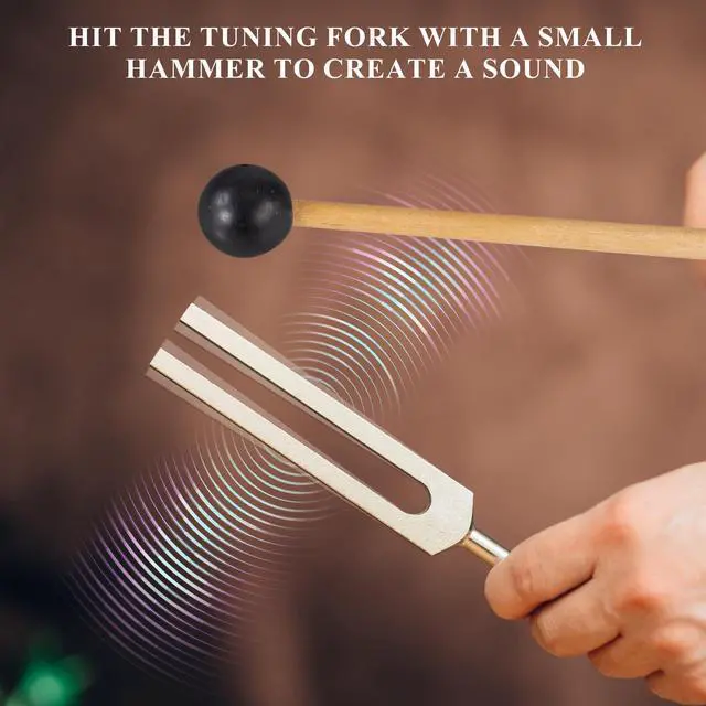 Alt view image 4 of 7 - Solfeggio Tuning Fork Set, 9 Solfeggio Tuning Forks for Healing, Sound Therapy, 6 Standard Frequencies and Missing 3 Frequencies Tuning Forks Set with Tuning Fork Activator and Gift Box