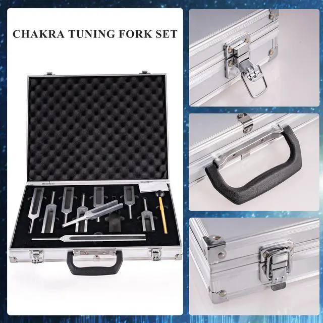 Alt view image 5 of 7 - Solfeggio Tuning Fork Set, 9 Solfeggio Tuning Forks for Healing, Sound Therapy, 6 Standard Frequencies and Missing 3 Frequencies Tuning Forks Set with Tuning Fork Activator and Gift Box