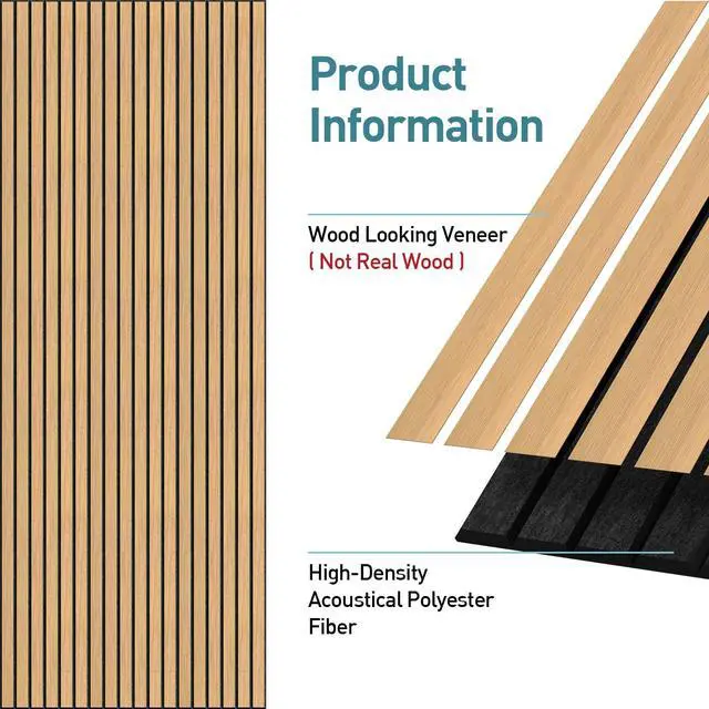 Alt view image 4 of 7 - 6 Packs Acoustic Panel,47.2 x 23.6 Inches Decorative Sound Proof Panel for Office,Home Theater,Studio,Khaki