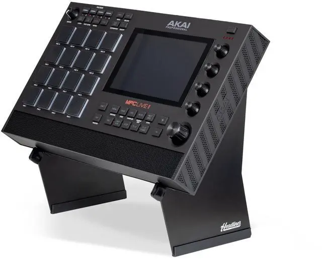 Alt view image 2 of 7 - Headliner Adjustable Steel Desktop Production Stand; 55 Degree Angle; Fits Larger Desktop Synths, Samplers, Effects Modules, Drum Machines and more Music Production Gear for your Studio