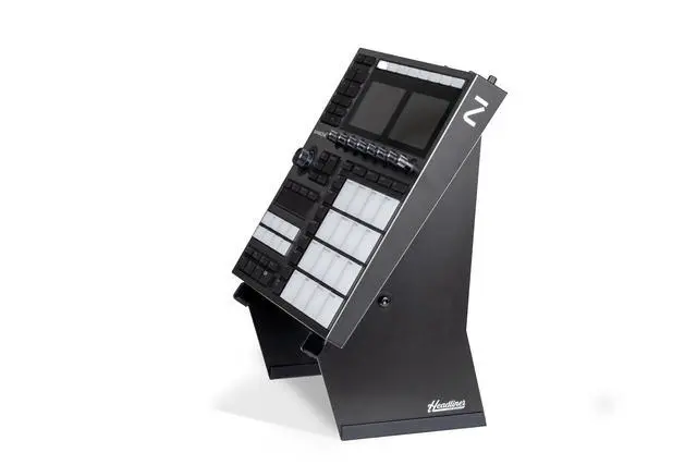 Alt view image 3 of 7 - Headliner Adjustable Steel Desktop Production Stand; 55 Degree Angle; Fits Larger Desktop Synths, Samplers, Effects Modules, Drum Machines and more Music Production Gear for your Studio
