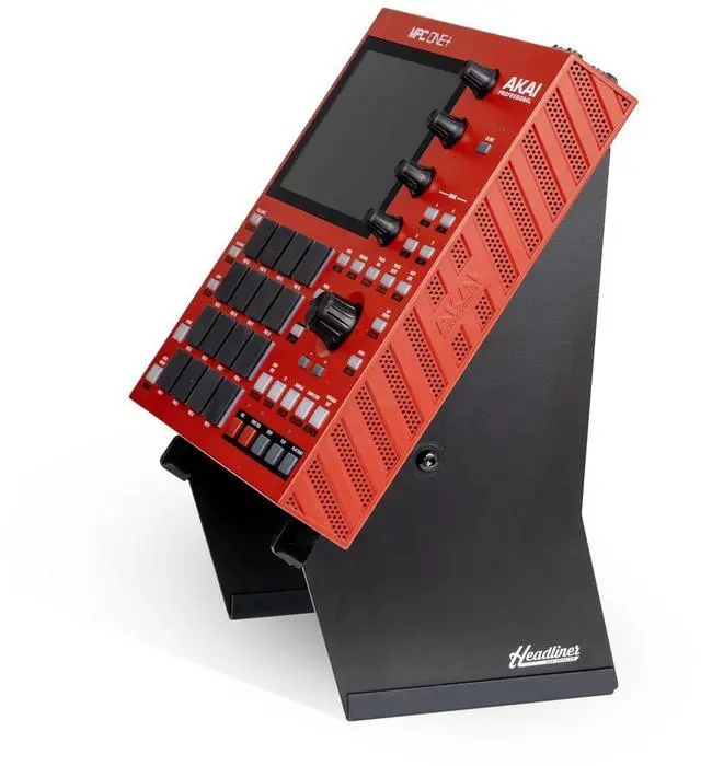 Alt view image 4 of 7 - Headliner Adjustable Steel Desktop Production Stand; 55 Degree Angle; Fits Larger Desktop Synths, Samplers, Effects Modules, Drum Machines and more Music Production Gear for your Studio
