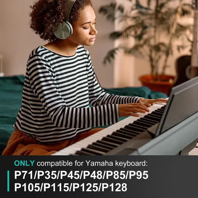 Alt view image 2 of 7 - L85 Keyboard Stand for Adult Compatible for Yamaha P71//P45/P-125/P-128/P35Keyboard, Wooden, Black
