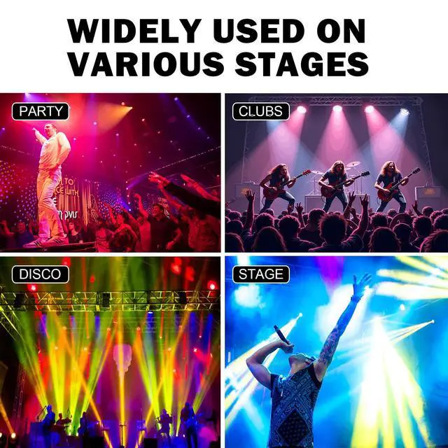 Alt view image 5 of 7 - COB Stage Lights, 400W LED Par Light, RGBWAUV 6-in-1 Spotlights LED Blinder Warm&Cold White DMX512 Sound Activated for Church Events Wedding Parties Concert Theater