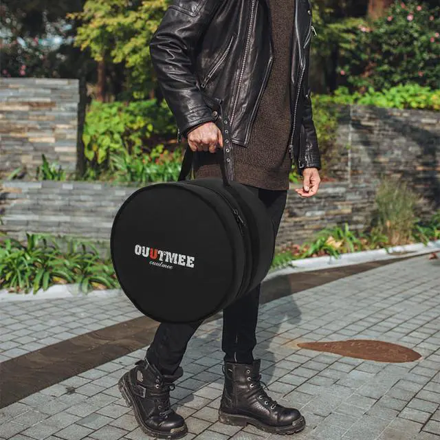 Alt view image 5 of 6 - 5 Piece 10mm Padded Drum Bag Set for 12" Tom, 13" Tom, 14" Snare, 16" Floor Tom, 22" Bass Drum Carrying Cases Cover