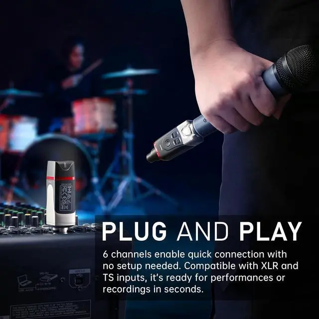 Alt view image 3 of 6 - U35 Wireless Microphone System Receiver 5.8GHz Wireless XLR Receiver (U35 RX Only)