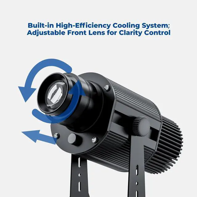 Alt view image 6 of 7 - 30W GOBO Logo Projector for Business Advertising | Custom Logo Projection, Commercial Branding Solution, Indoor & Outdoor Display, Easy Setup