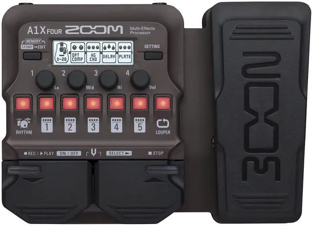 Main image of A1X FOUR Acoustic Instrument Multi-Effects Pedal for Guitar, Violin, Saxophone, Trumpet & Upright Bass, with Expression Pedal, Acoustic Modeling, Looper, Rhythm Section