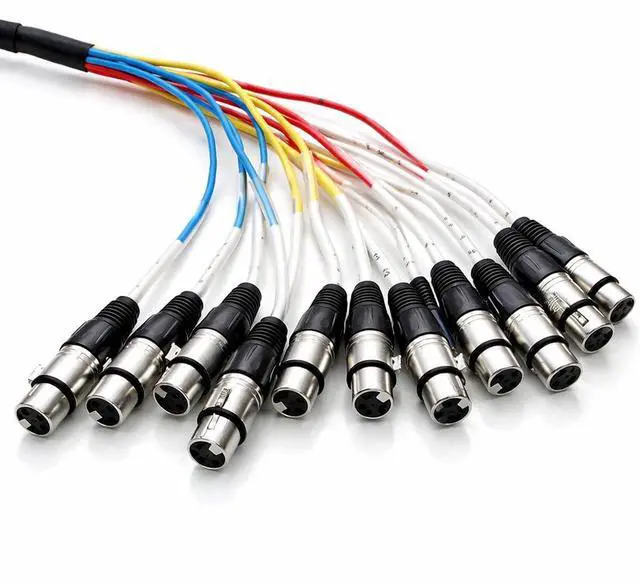 Alt view image 2 of 6 - 12 Channel XLR Snake Cable - 15 Feet Long - Pro Audio Snake for Live Live, Recording, Studios, and Gigs - Patch, Amp, Mixer, Audio Interface 5'