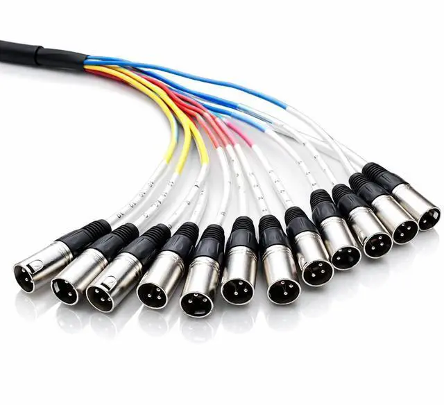 Alt view image 3 of 6 - 12 Channel XLR Snake Cable - 15 Feet Long - Pro Audio Snake for Live Live, Recording, Studios, and Gigs - Patch, Amp, Mixer, Audio Interface 5'