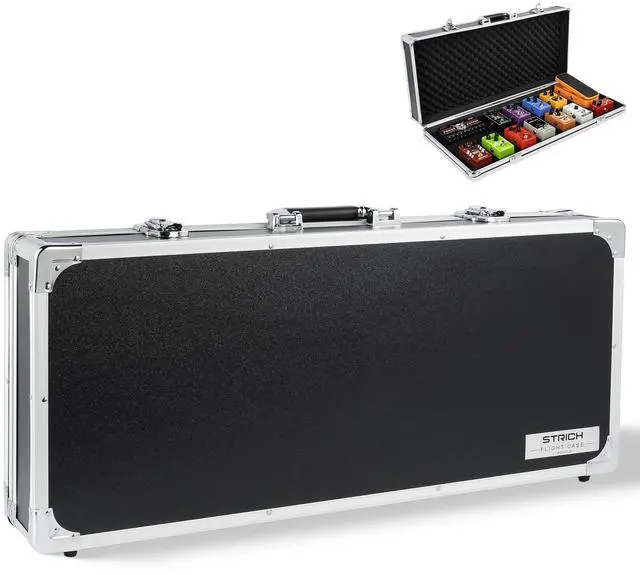 Main image of Guitar Pedal Case STANDARD 28, 27.5" x 11.8" x 4.3" Large Aluminum Locking Effect Pedal Case with Mounting Tape, Compatible with Single Pedals & Multi-Effects