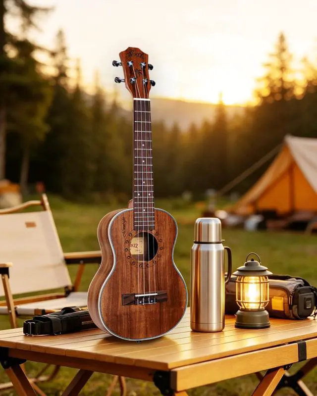 Alt view image 2 of 6 - Tenor Ukulele 26 Inch for Adults Teenagers Beginners & Prof, KOA Wood | Natural Matte, Complete Set