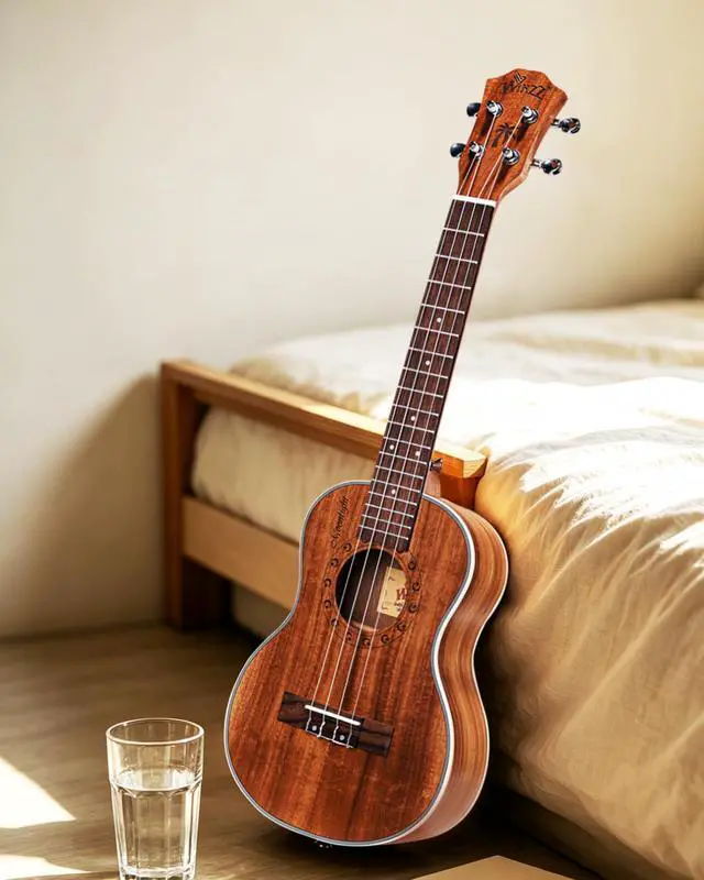 Alt view image 6 of 6 - Tenor Ukulele 26 Inch for Adults Teenagers Beginners & Prof, KOA Wood | Natural Matte, Complete Set