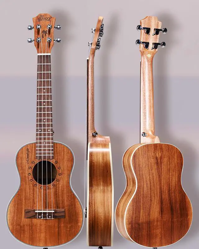 Alt view image 3 of 6 - Tenor Ukulele 26 Inch for Adults Teenagers Beginners & Prof, KOA Wood | Natural Matte, Complete Set